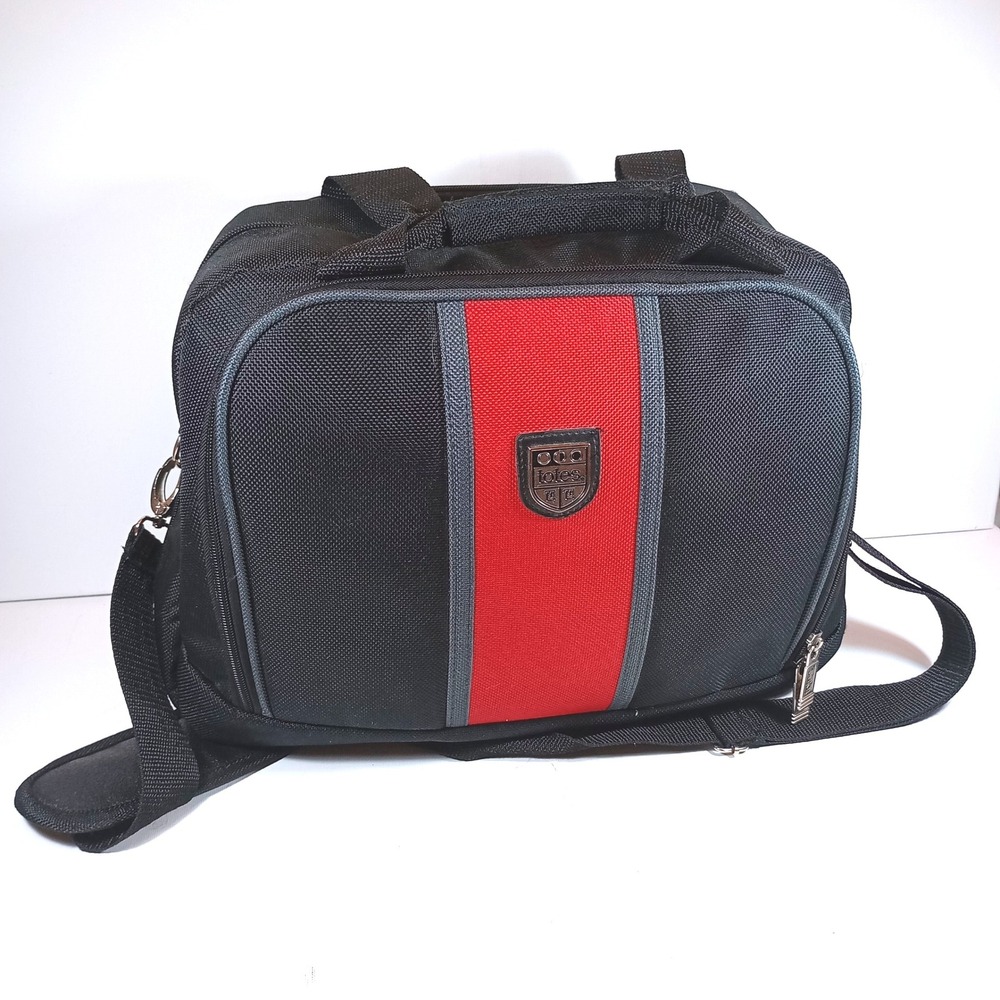 Totes Messenger Bag Medium Black Red Good Travel Crossbody Laptop Briefcase Bag